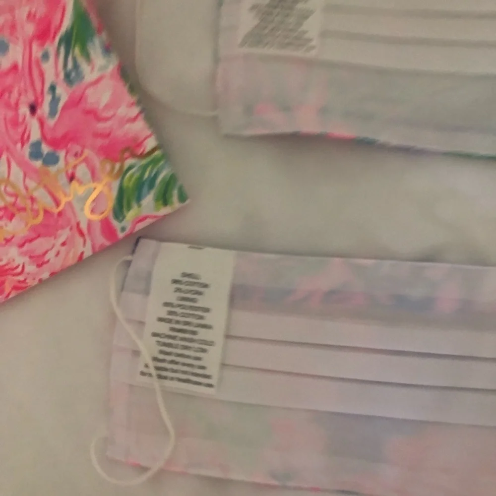Lilly Pulitzer Floral Covid Face Masks Elastic Strap